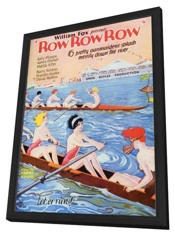 Row Row Row 11 x 17 Movie Poster - Style A - in Deluxe Aluminum Frame