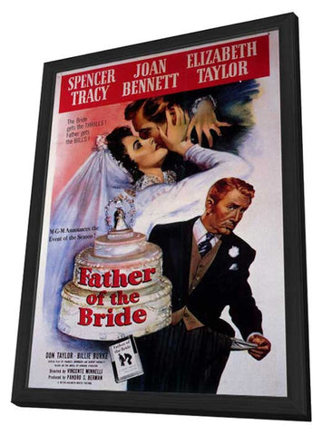 Father of the Bride 11 x 17 Movie Poster - Style A - in Deluxe Wood Frame