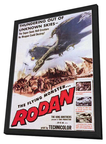 Rodan 11 x 17 Movie Poster - Style A - in Deluxe Aluminum Frame