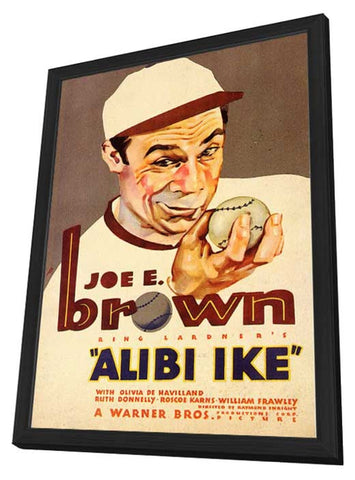 Alibi Ike 11 x 17 Movie Poster - Style A - in Deluxe Aluminum Frame