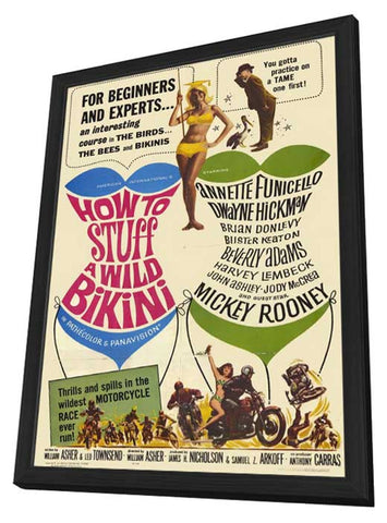 How to Stuff a Wild Bikini 11 x 17 Movie Poster - Style A - in Deluxe Aluminum Frame