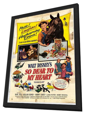 So Dear To My Heart 11 x 17 Movie Poster - Style A - in Deluxe Aluminum Frame