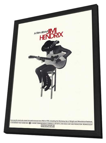 A Film About Jimi Hendrix 11 x 17 Movie Poster - Style A - in Deluxe Aluminum Frame