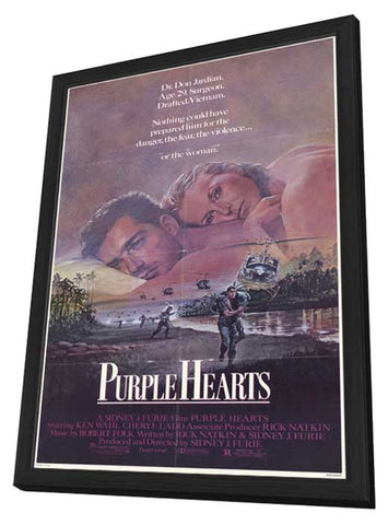 Purple Hearts 11 x 17 Movie Poster - Style A - in Deluxe Wood Frame