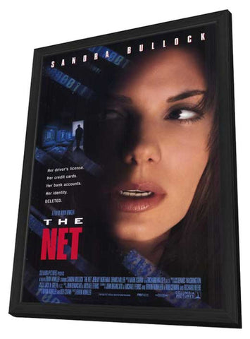 The Net 11 x 17 Movie Poster - Style A - in Deluxe Aluminum Frame