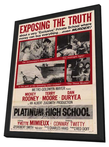 Platinum High School 11 x 17 Movie Poster - Style A - in Deluxe Aluminum Frame