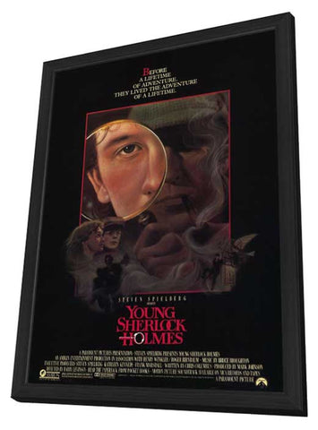 Young Sherlock Holmes 11 x 17 Movie Poster - Style B - in Deluxe Aluminum Frame