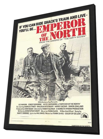 Emperor of the North Pole 11 x 17 Movie Poster - Style E - in Deluxe Aluminum Frame