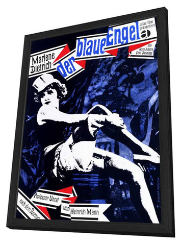 Blue Angel 11 x 17 Movie Poster - German Style A - in Deluxe Aluminum Frame