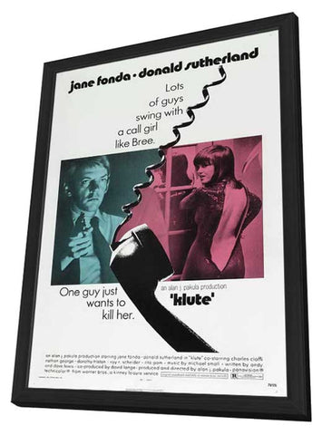 Klute 11 x 17 Movie Poster - Style B - in Deluxe Aluminum Frame