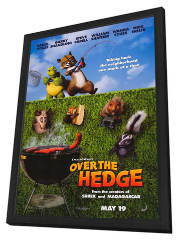 Over the Hedge 11 x 17 Movie Poster - Style A - in Deluxe Wood Frame