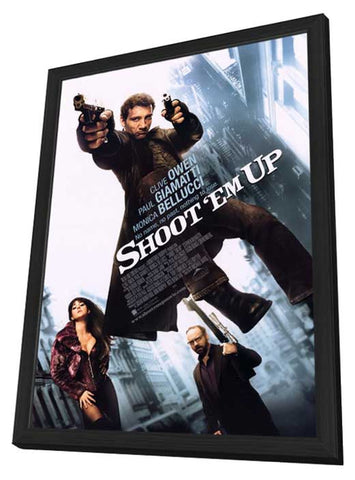 Shoot 'Em Up 11 x 17 Movie Poster - Style A - in Deluxe Wood Frame