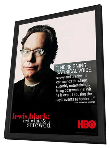 Lewis Black: Red, White and Screwed 11 x 17 TV Poster - Style A - in Deluxe Aluminum Frame