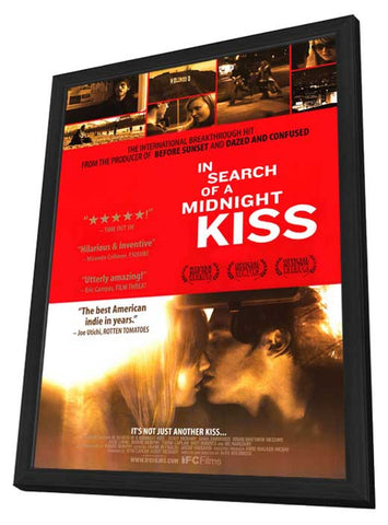 In Search of A Midnight Kiss 11 x 17 Movie Poster - Style A - in Deluxe Wood Frame
