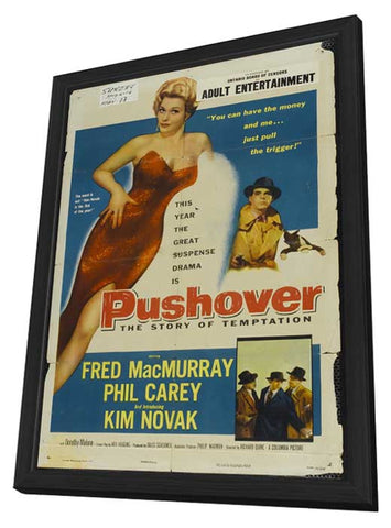Pushover 11 x 17 Movie Poster - Style B - in Deluxe Aluminum Frame