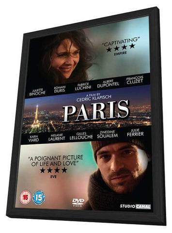 Paris 11 x 17 Movie Poster - UK Style A - in Deluxe Wood Frame