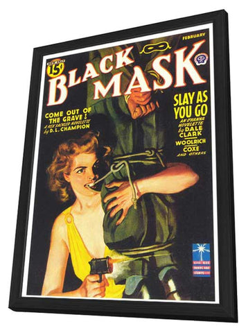Black Mask (Pulp) 11 x 17 Retro Book Cover Poster - in Deluxe Aluminum Frame