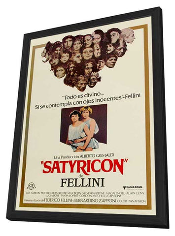 Fellini Satyricon 11 x 17 Movie Poster - Spanish Style A - in Deluxe Aluminum Frame