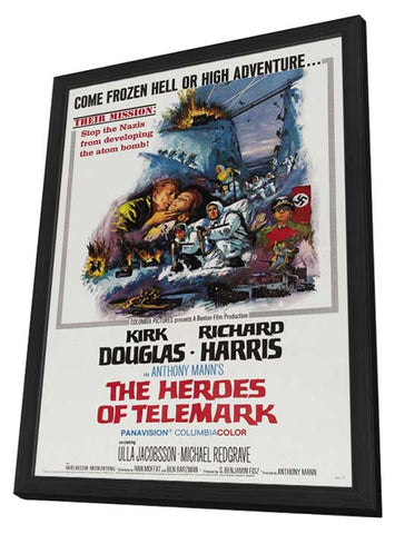 The Heroes of Telemark 11 x 17 Movie Poster - Style D - in Deluxe Aluminum Frame