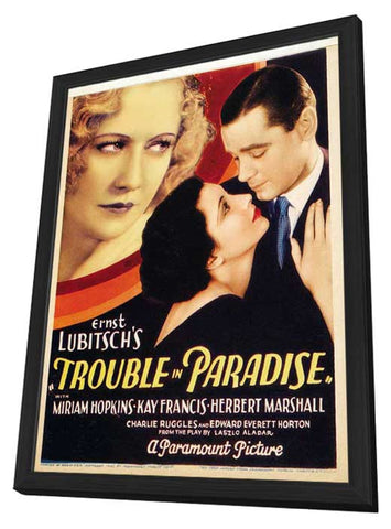 Trouble in Paradise 11 x 17 Movie Poster - Style A - in Deluxe Wood Frame
