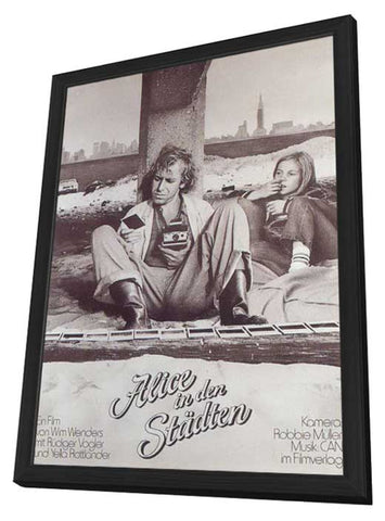 Alice In The Cities 11 x 17 Movie Poster - German Style A - in Deluxe Wood Frame