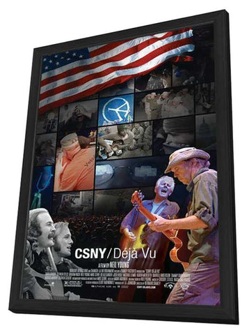 CSNY Déjà Vu 11 x 17 Movie Poster - Style A - in Deluxe Wood Frame