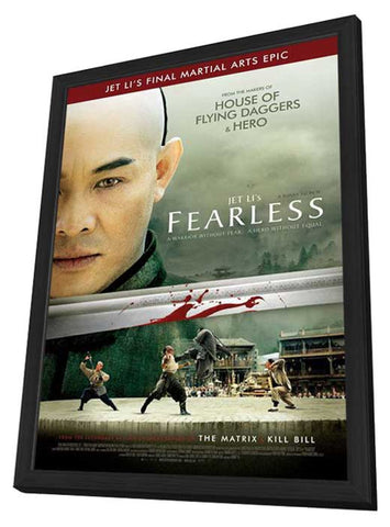 Fearless 11 x 17 Movie Poster - Style B - in Deluxe Wood Frame