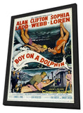 Boy on a Dolphin 11 x 17 Movie Poster - Style A - in Deluxe Wood Frame