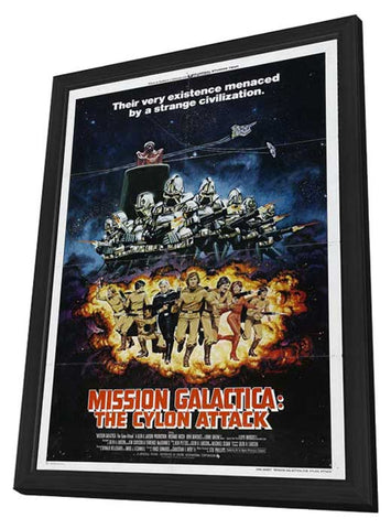 Mission Galactica: The Cyclon Attack 11 x 17 Movie Poster - Style A - in Deluxe Aluminum Frame