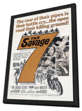 The Savage Seven 11 x 17 Movie Poster - Style A - in Deluxe Aluminum Frame