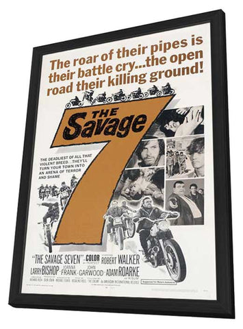 The Savage Seven 11 x 17 Movie Poster - Style A - in Deluxe Aluminum Frame