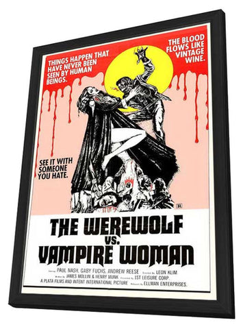 The Werewolf Versus Vampire Women 11 x 17 Movie Poster - Style A - in Deluxe Aluminum Frame