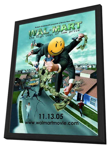 Wal-Mart: The High Cost of Low Price 11 x 17 Movie Poster - Style B - in Deluxe Aluminum Frame