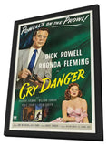 Cry Danger 11 x 17 Movie Poster - Style B - in Deluxe Wood Frame