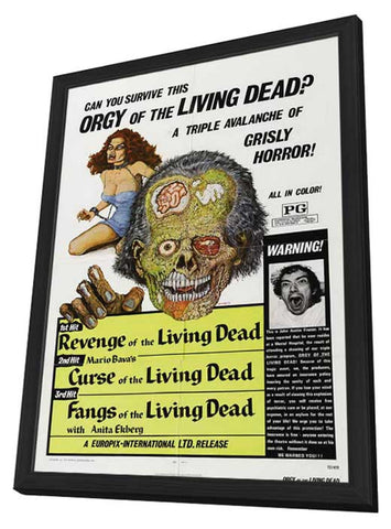 Fangs of the Living Dead 11 x 17 Movie Poster - Style A - in Deluxe Wood Frame