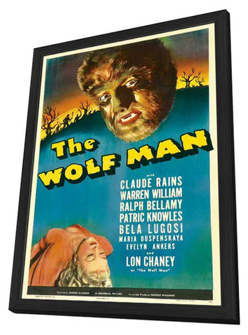 The Wolf Man 11 x 17 Movie Poster - Style H - in Deluxe Aluminum Frame