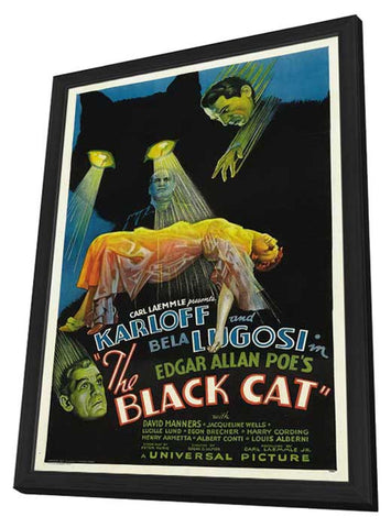 The Black Cat 11 x 17 Movie Poster - Style A - in Deluxe Aluminum Frame