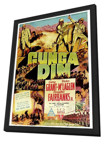 Gunga Din 11 x 17 Movie Poster - Style F - in Deluxe Aluminum Frame