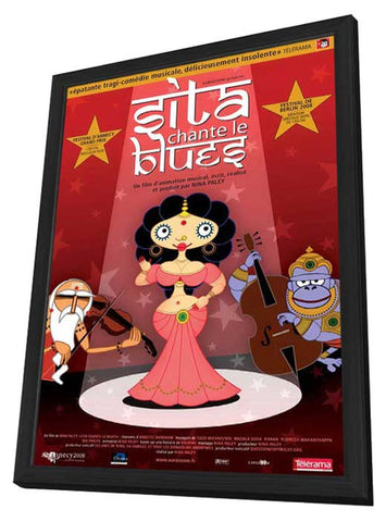 Sita Sings the Blues 11 x 17 Movie Poster - French Style A - in Deluxe Aluminum Frame