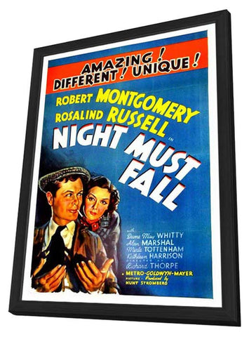 Night Must Fall 11 x 17 Movie Poster - Style B - in Deluxe Aluminum Frame