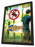 Keep Surfing 11 x 17 Movie Poster - German Style A - in Deluxe Aluminum Frame