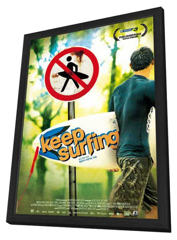 Keep Surfing 11 x 17 Movie Poster - German Style A - in Deluxe Aluminum Frame