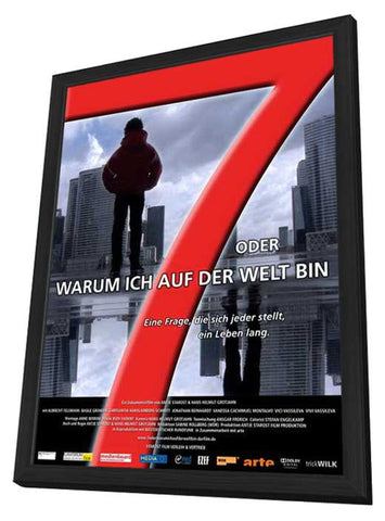 7 oder warum ich auf der Welt bin 11 x 17 Movie Poster - German Style A - in Deluxe Aluminum Frame
