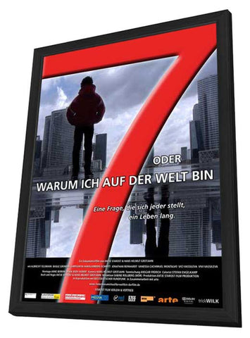 7 oder warum ich auf der Welt bin 11 x 17 Movie Poster - German Style A - in Deluxe Wood Frame