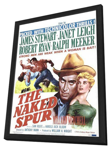 The Naked Spur 11 x 17 Movie Poster - Style B - in Deluxe Aluminum Frame