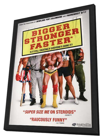 Bigger Stronger Faster 11 x 17 Movie Poster - Style B - in Deluxe Aluminum Frame