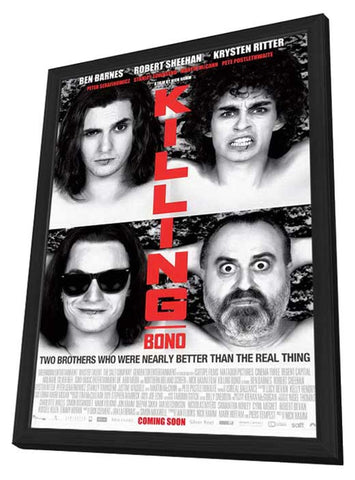 Killing Bono 11 x 17 Movie Poster - UK Style A - in Deluxe Aluminum Frame