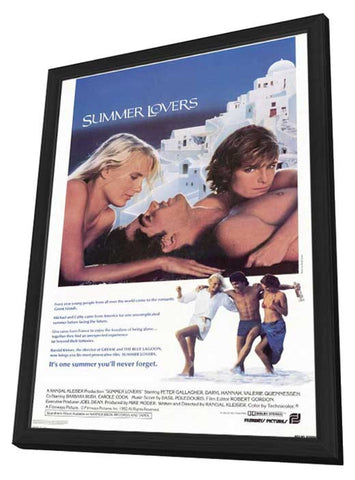 Summer Lovers 27 x 40 Movie Poster - Style A - in Deluxe Wood Frame