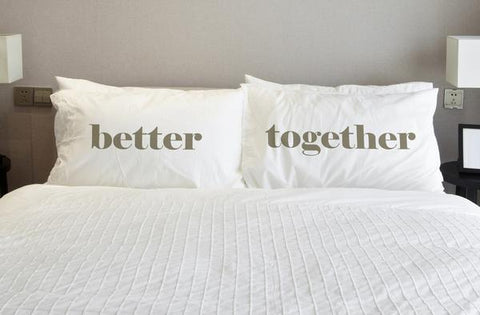 Better Together - Dried Herb Set of Two Pillow Case by