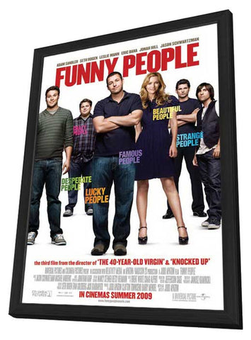Funny People 27 x 40 Movie Poster - Style C - in Deluxe Wood Frame